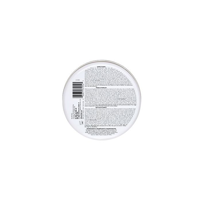 Bottom of Satin Smooth Multidirectional Application Rose Aroma Hard Wax can with directions for use and other information