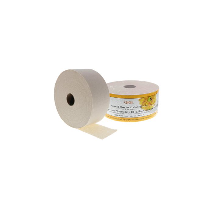 An expansive illustration of a natural waxing roll lay on the floor behind a sealed packaging 