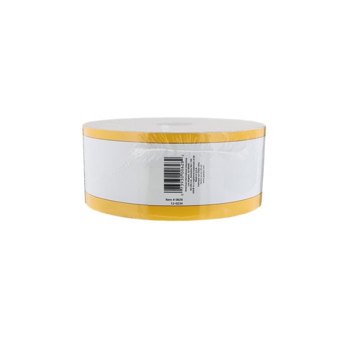 Back details of the back part of a wax epilating roll revealing its barcode with product text