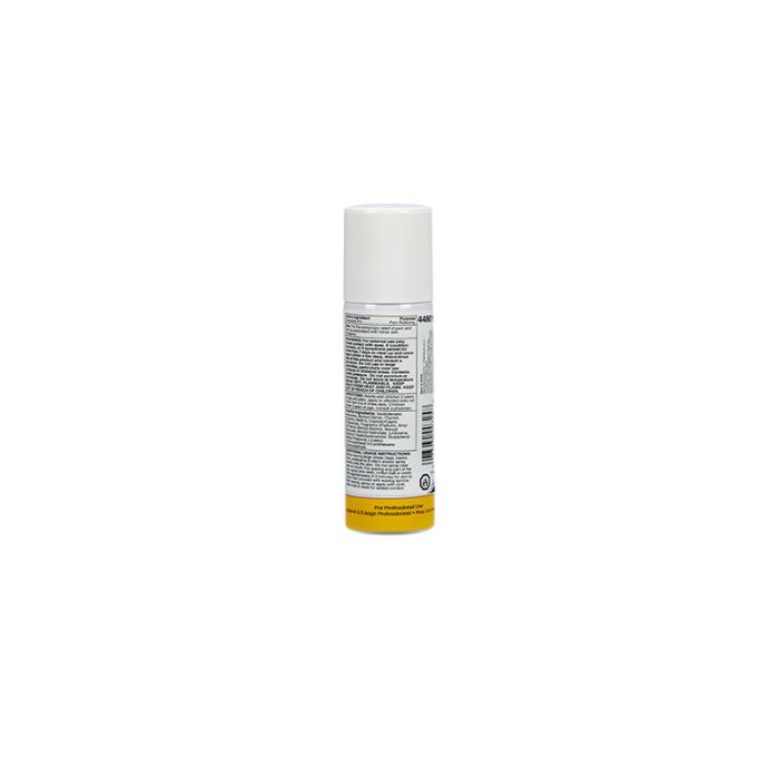 Back of GiGi Anesthetic Numbing Spray bottle discussing its ingredients and product information