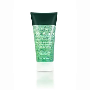 Front view of 6.5 ounces GiGi No Bump Shave Gel with printed product details