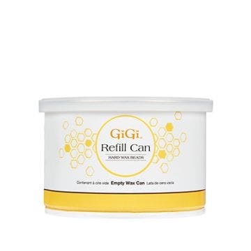 Front view of 14 ounces GiGi Empty Refill Can for wax beads 